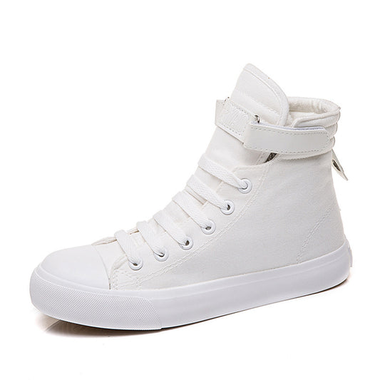High-Top Canvas Schuhe Frauen Alle Schwarz Klett Sport Weiß Schuhe Frauen