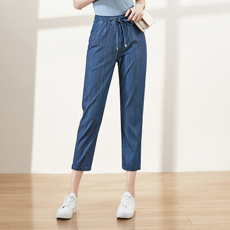 Yiyang Nine-Point Tencel Jeans Female Summer