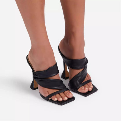 Sommer Neue Heels Plus Größe Damen Fisch Mund Stiletto Sandalen