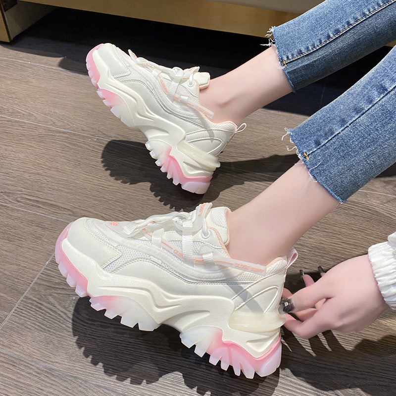 All-Match Jelly Platform Casual Sports Weiße Schuhe
