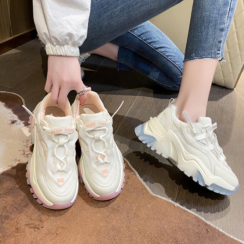 All-Match Jelly Platform Casual Sports Weiße Schuhe