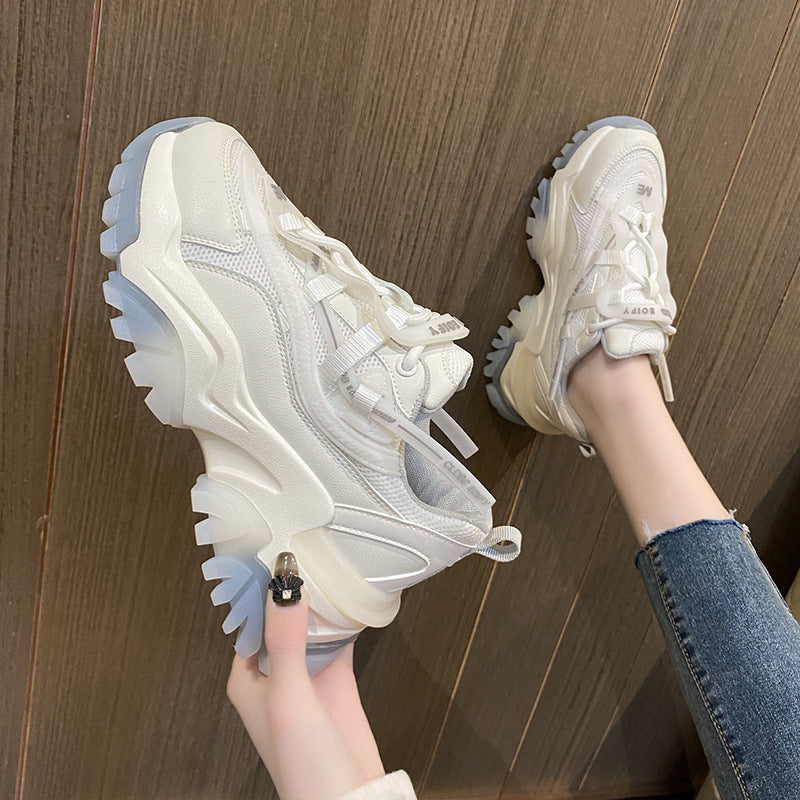 All-Match Jelly Platform Casual Sports Weiße Schuhe