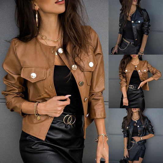 Giacca in pelle sintetica da donna