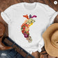 Loose Large Fashion Butterfly T Shirt Personality Trend Bottoming Shirt