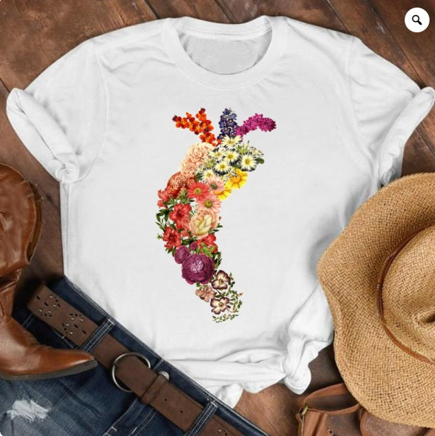 Loose Large Fashion Butterfly T Shirt Personality Trend Bottoming Shirt