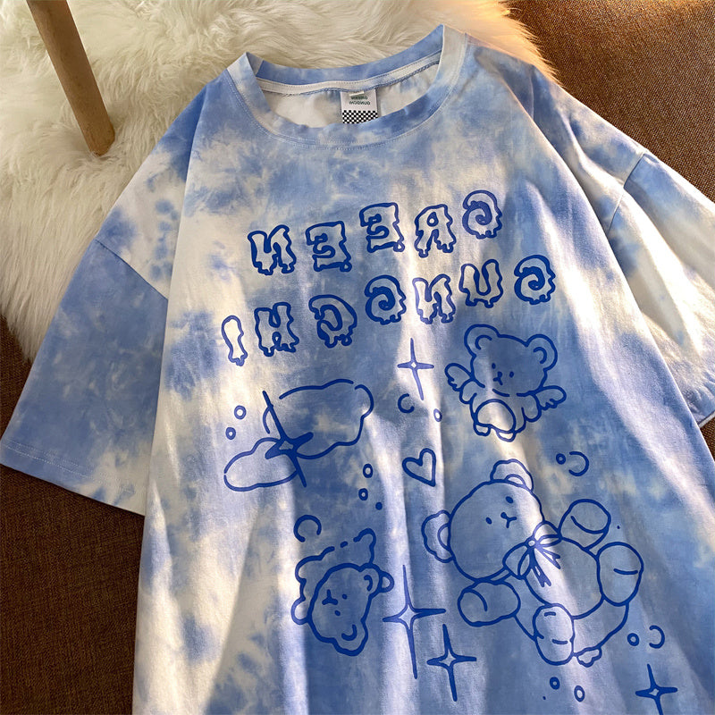 Neues Kurzarm-T-Shirt im Harajuku-Stil für Damen