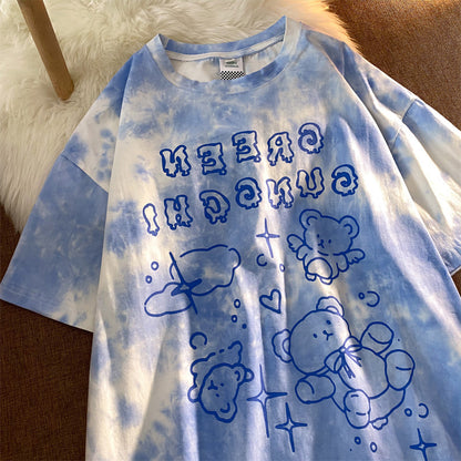 Neues Kurzarm-T-Shirt im Harajuku-Stil für Damen