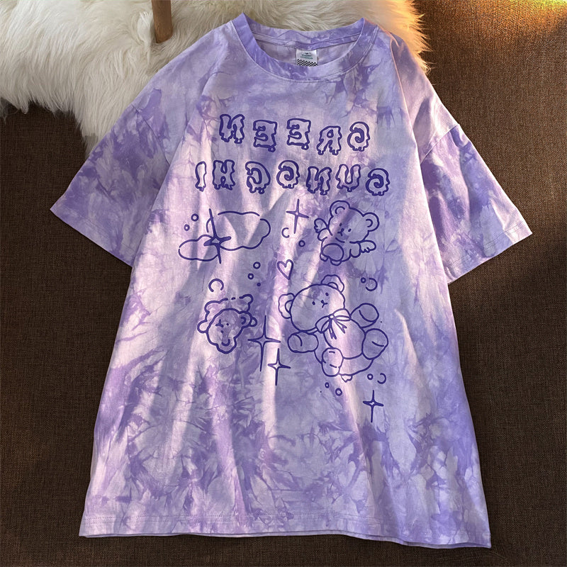 Neues Kurzarm-T-Shirt im Harajuku-Stil für Damen