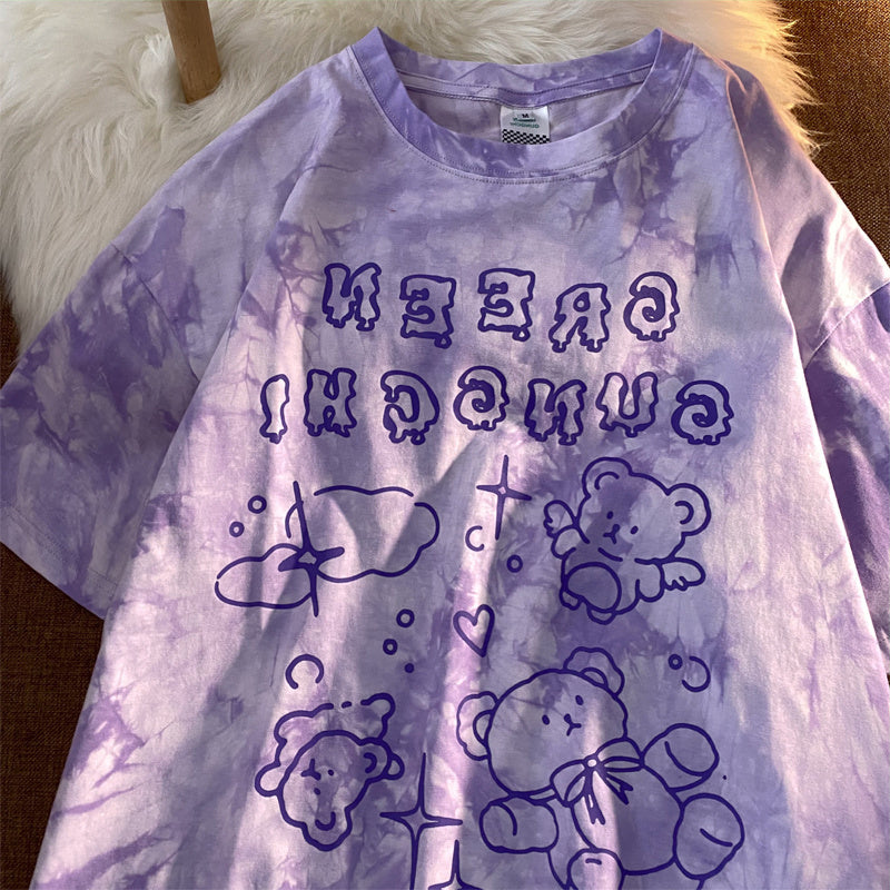 Neues Kurzarm-T-Shirt im Harajuku-Stil für Damen