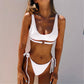 Badeanzug Einfarbig Neue Stil Weibliche Bikini Außenhandel Großhandel Liebe Strap