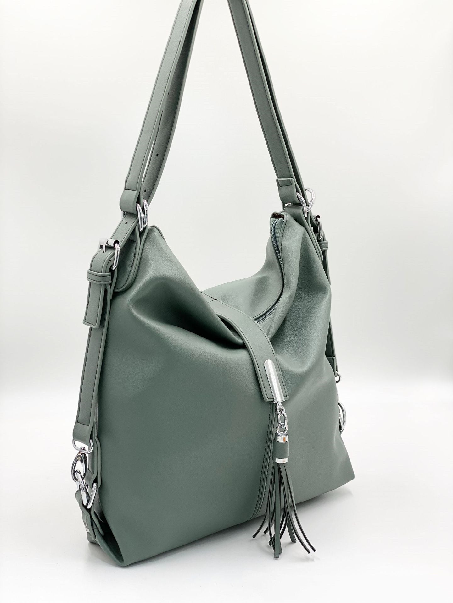 Borsa morbida da donna, alla moda, alla moda, semplice e casual.