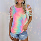 Women's Tie-dye Print Short Sleeves