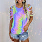 Women's Tie-dye Print Short Sleeves