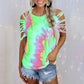 Women's Tie-dye Print Short Sleeves