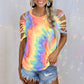 Women's Tie-dye Print Short Sleeves