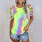 Women's Tie-dye Print Short Sleeves