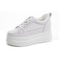Neue Stil Rindsleder Mesh Casual Schuhe Trifle Bottom Wedge Heel Damen Einzelschuhe