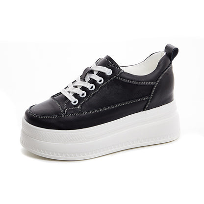 Neue Stil Rindsleder Mesh Casual Schuhe Trifle Bottom Wedge Heel Damen Einzelschuhe