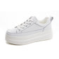 Neue Stil Rindsleder Mesh Casual Schuhe Trifle Bottom Wedge Heel Damen Einzelschuhe