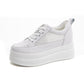 Neue Stil Rindsleder Mesh Casual Schuhe Trifle Bottom Wedge Heel Damen Einzelschuhe