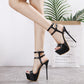 17CM Super High Heel Catwalk Nachtclub High Heel Sandalen Stiletto Schuhe