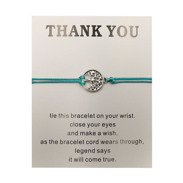 Bracciale Albero della vita in corda rossa intrecciata a mano