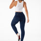 Vier Knöpfe Schöne Gesäß Frauen Fitness Jeans