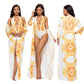 Printed cloak bikini