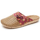 Pantofole in rattan, lino, bambù, erba, lino, silenziose e antiscivolo