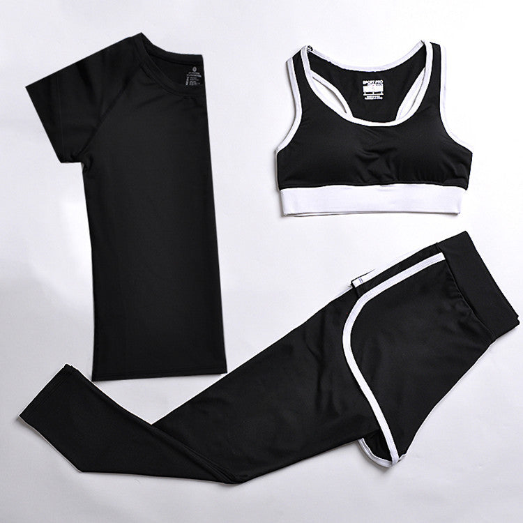 Abbigliamento yoga completo sportivo a tre pezzi