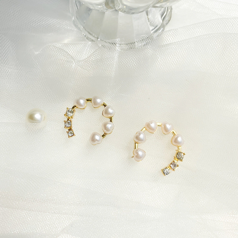 Orecchini di perle naturali all'ingrosso in argento sterling 925 stile Frosty
