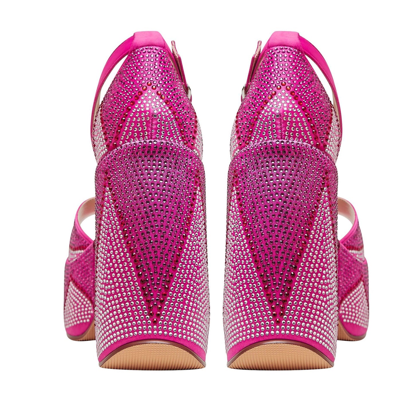 Sandali di lusso con zeppa e plateau, con testa rotonda e fondo spesso, in strass, taglie forti