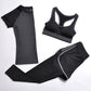 Abbigliamento yoga completo sportivo a tre pezzi