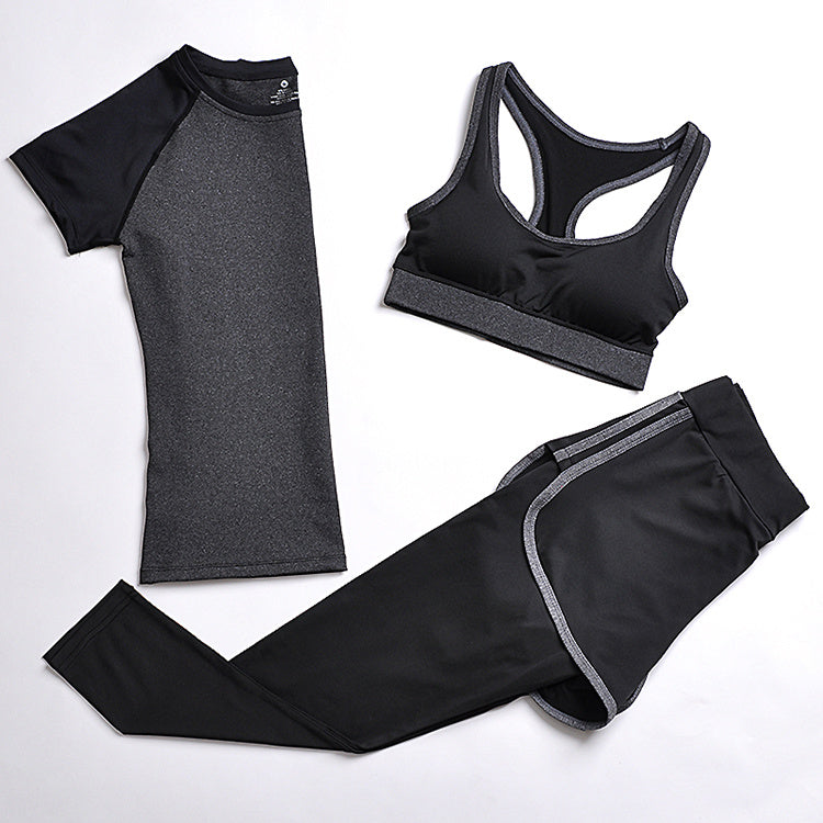 Abbigliamento yoga completo sportivo a tre pezzi