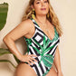 Digital printing plus fat one-piece swimming
