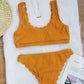 Cut flower split swimsuit bikini