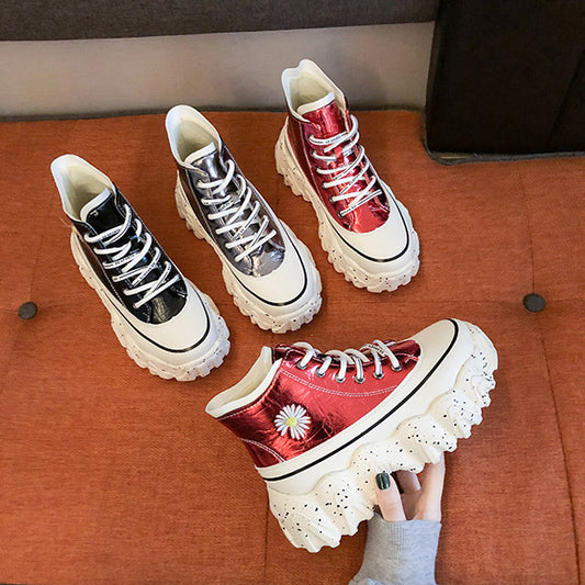 High-Top-Herbst-Gänseblümchen-Schuhe