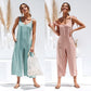 Tuta casual da donna in lino e cotone nuova