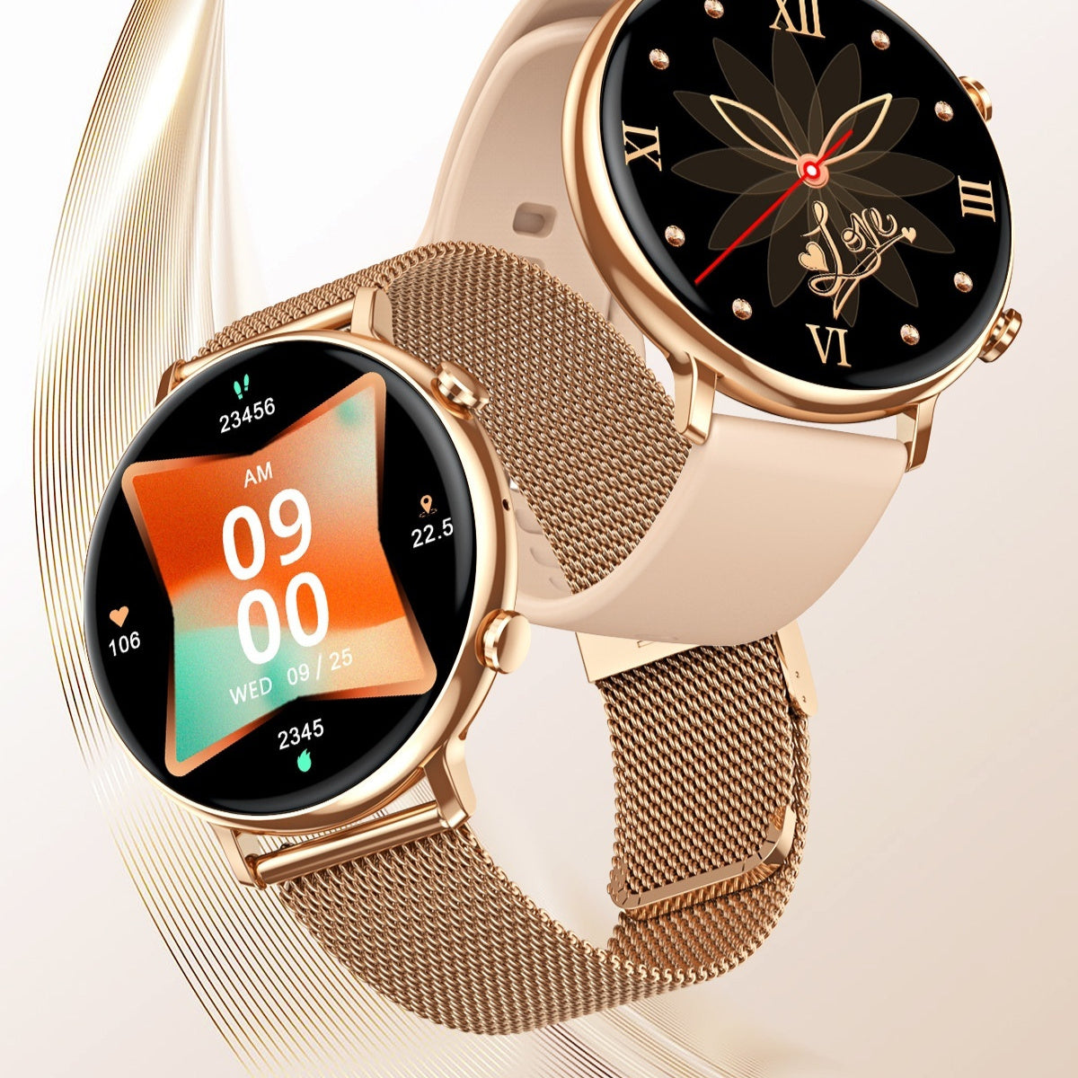 Bluetooth-Anrufe Sport Gesundheit Schrittzähler Smart Watch