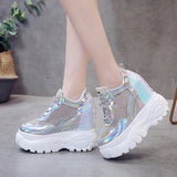 Scarpe sportive da papà per celebrità, traspiranti, con suola spessa e spugna in rete