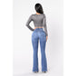 Explosive Style Damenjeans mit hoher Taille und weitem Bein