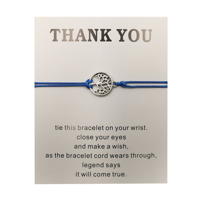 Bracciale Albero della vita in corda rossa intrecciata a mano