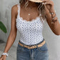 Canotta da donna con stampa floreale e decorazioni in pizzo alla moda