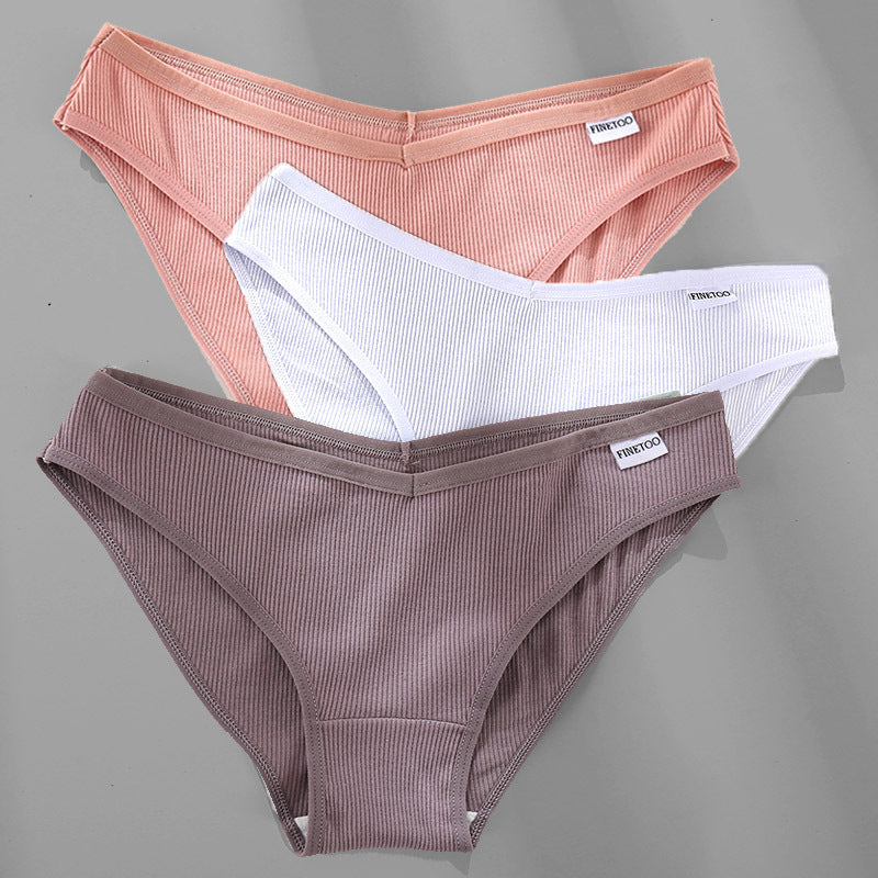 3 pezzi M-4XL mutandine di cotone biancheria intima femminile slip sexy da donna