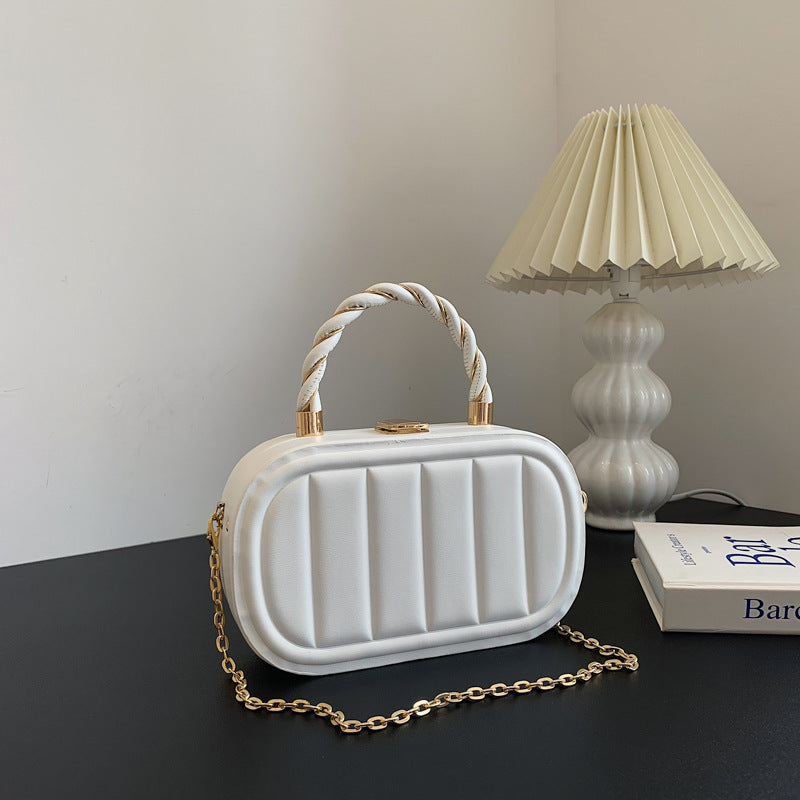 Chain Box Bag Women's Fashion Simple Portable Shoulder Messenger Bag