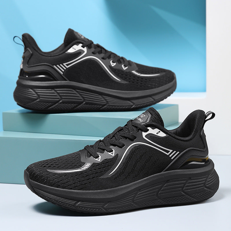 Scarpe da corsa per coppie, da donna, traspiranti, ammortizzanti, primavera ed estate, leggere, in mesh, superficie sneaker