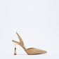Neue spitze High Heels in Nude für Damen