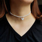 Collana di perle con nodo a fiocco in opale europeo e americano da donna