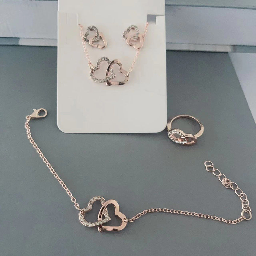 5 pezzi moda farfalla pendenti collana orecchini anello bracciale set per le donne set di gioielli da sposa matrimonio gioielli regalo