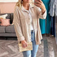 Camicia a maniche lunghe con tasca a contrasto a righe